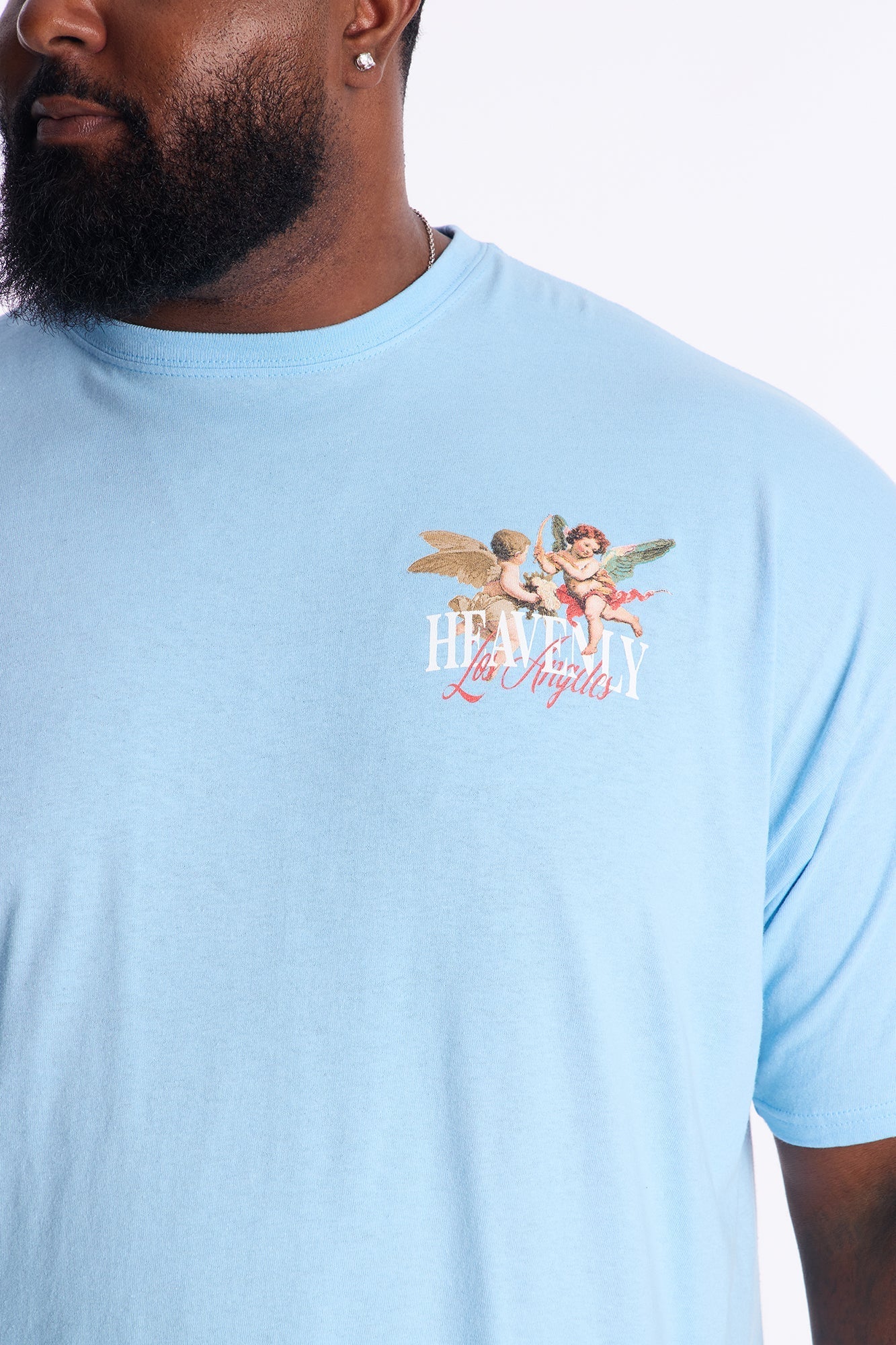 Heavenly Los Angeles Short Sleeve Tee - Light Blue Fashion Nova