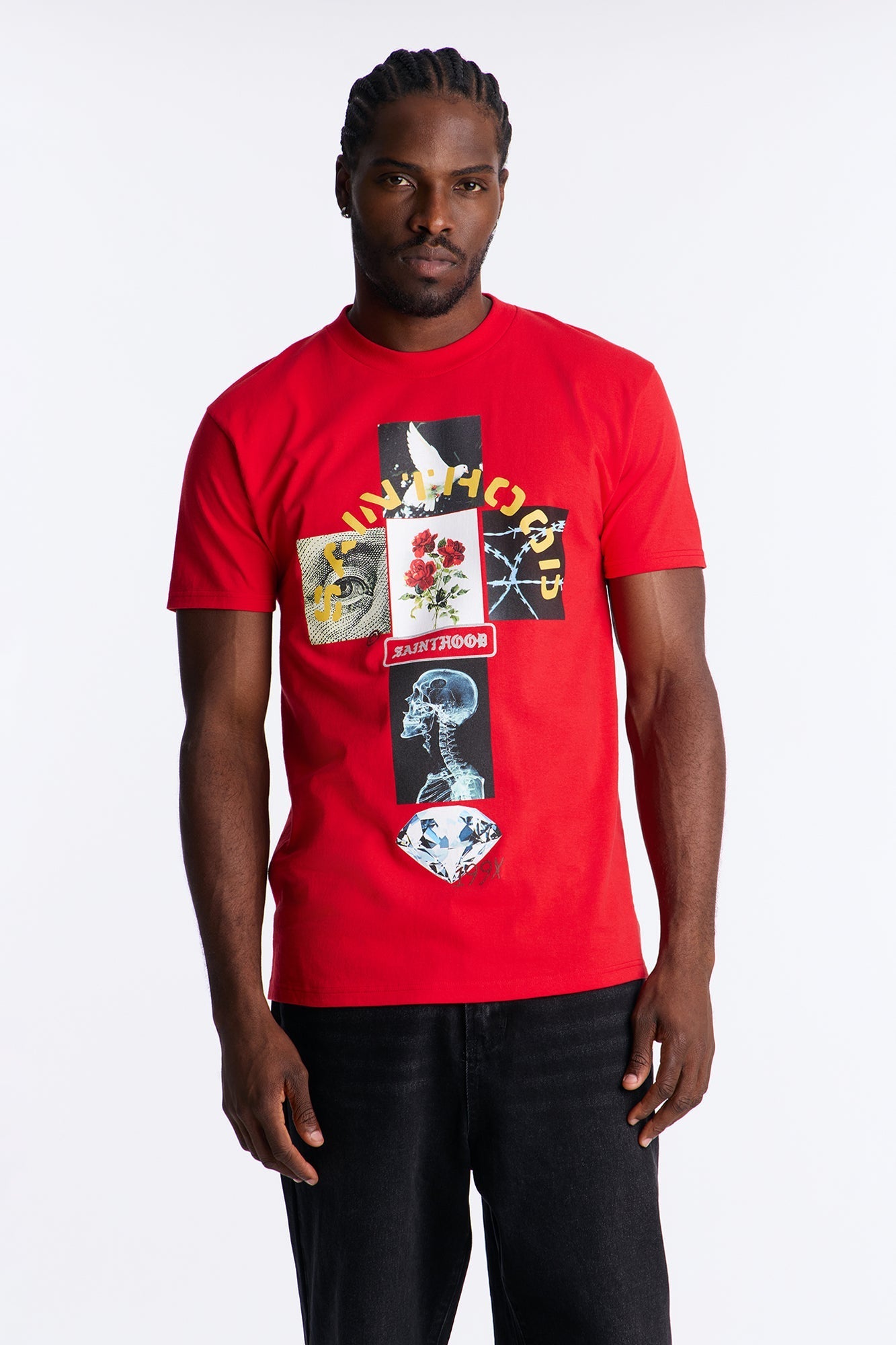 Sainthood 199X Forever Short Sleeve Tee - Red Fashion Nova