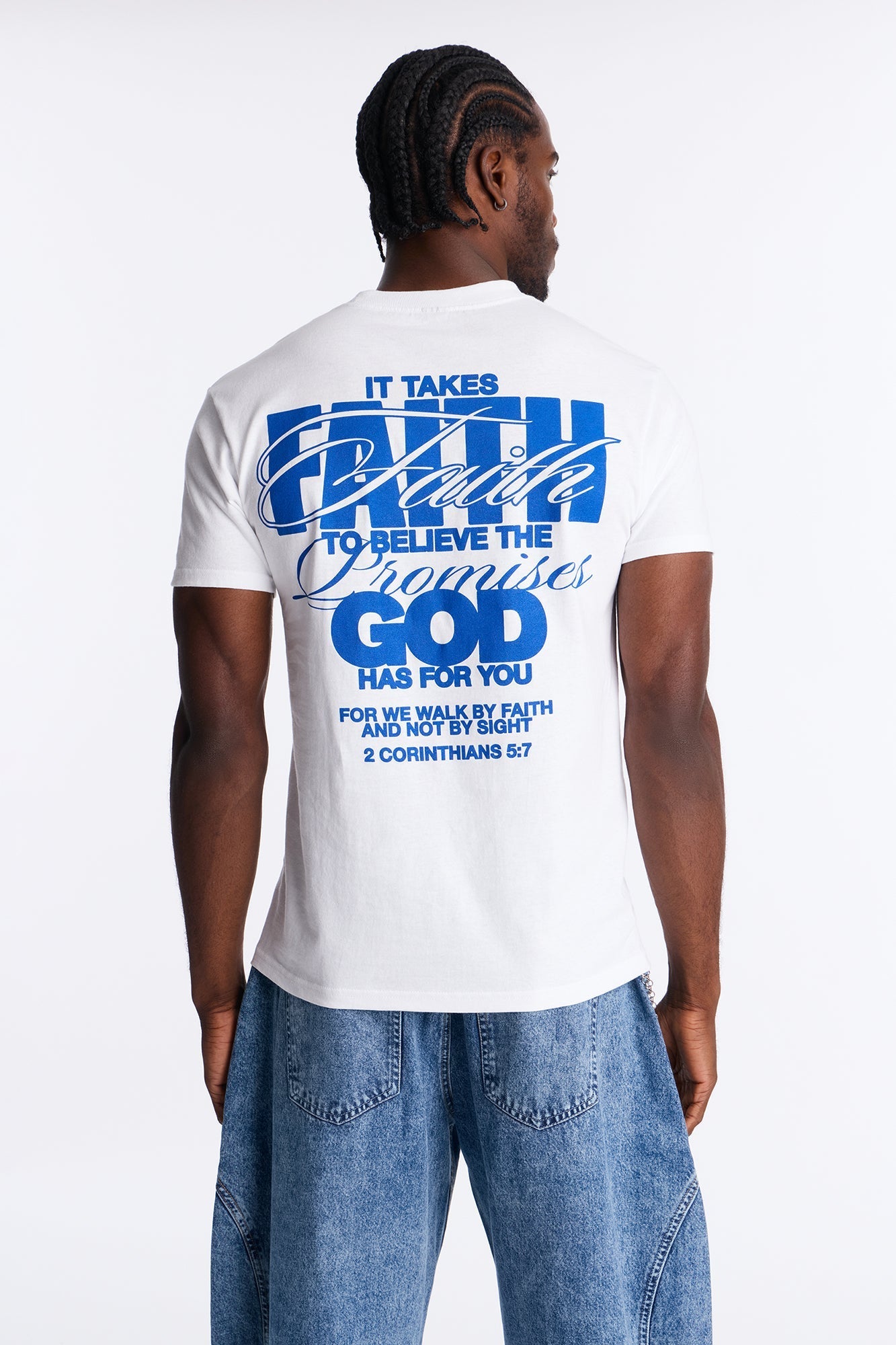 It Takes Faith To Believe Short Sleeve Tee - White Fashion Nova