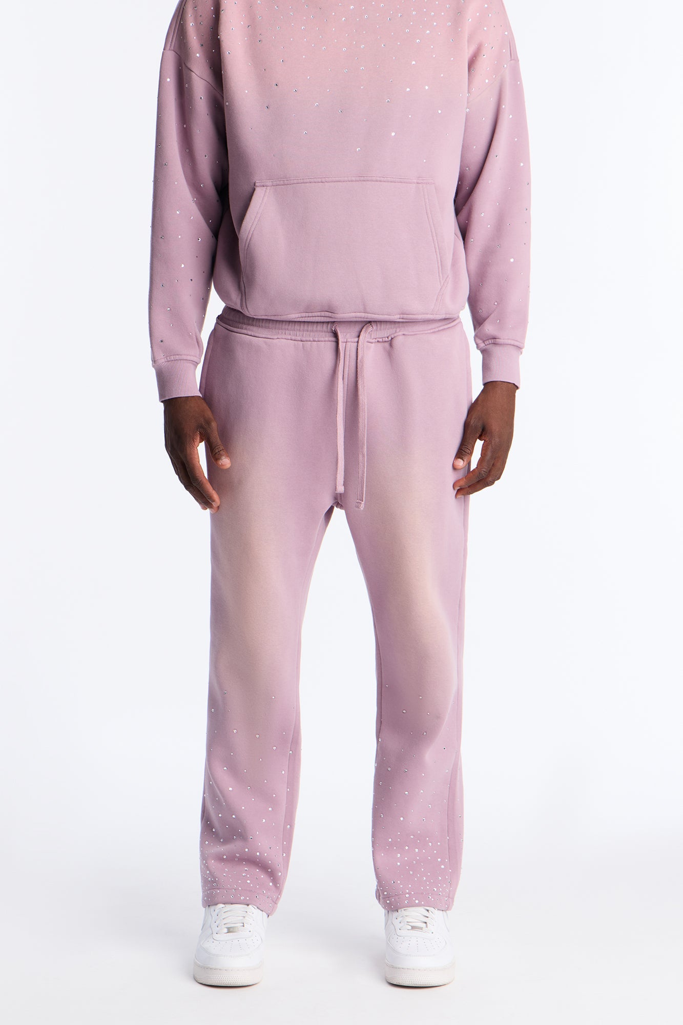 Run Them Rhinestones Relaxed Sweatpants - Pink Fashion Nova