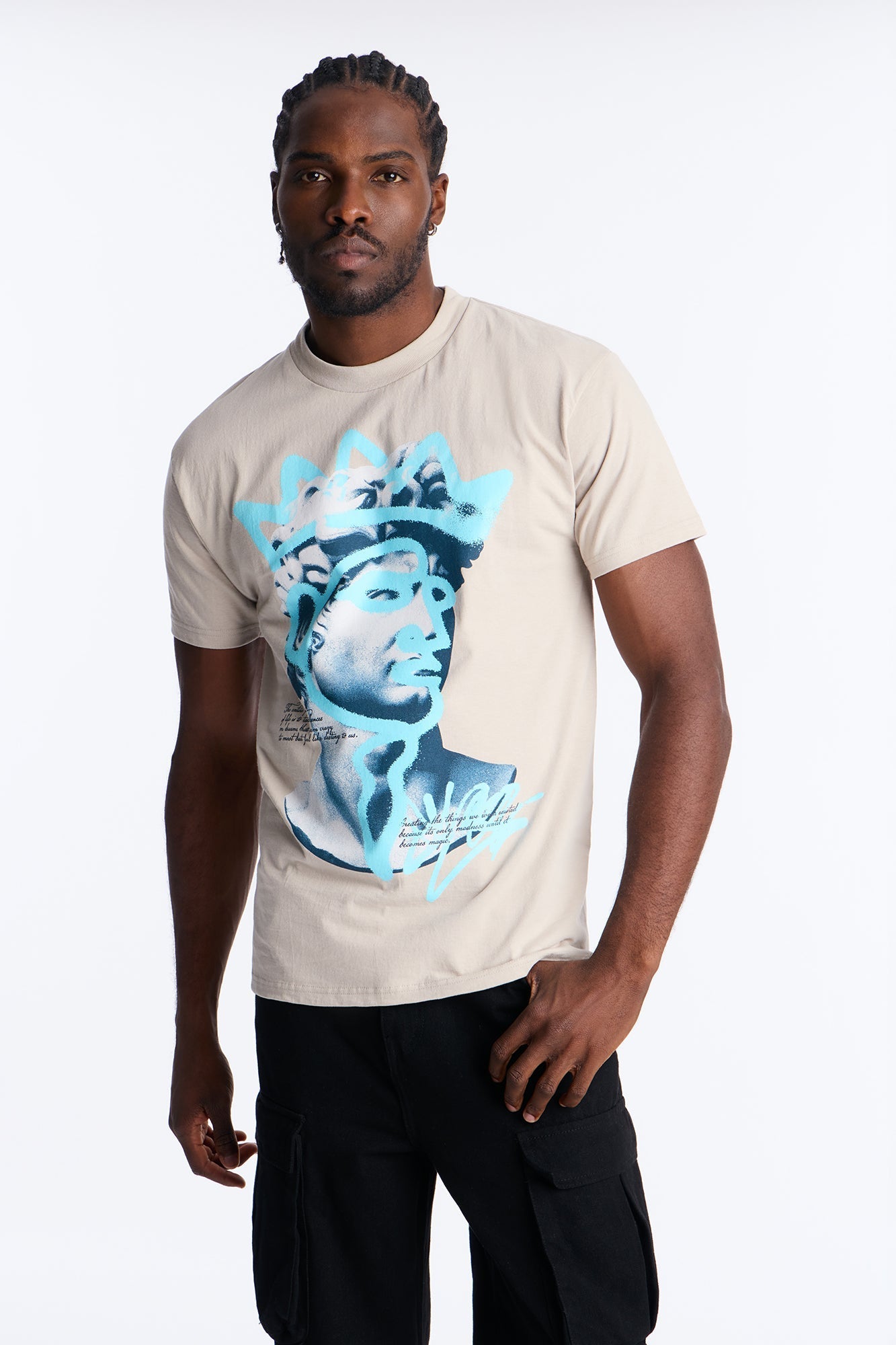 King Me Short Sleeve Tee - Grey Fashion Nova