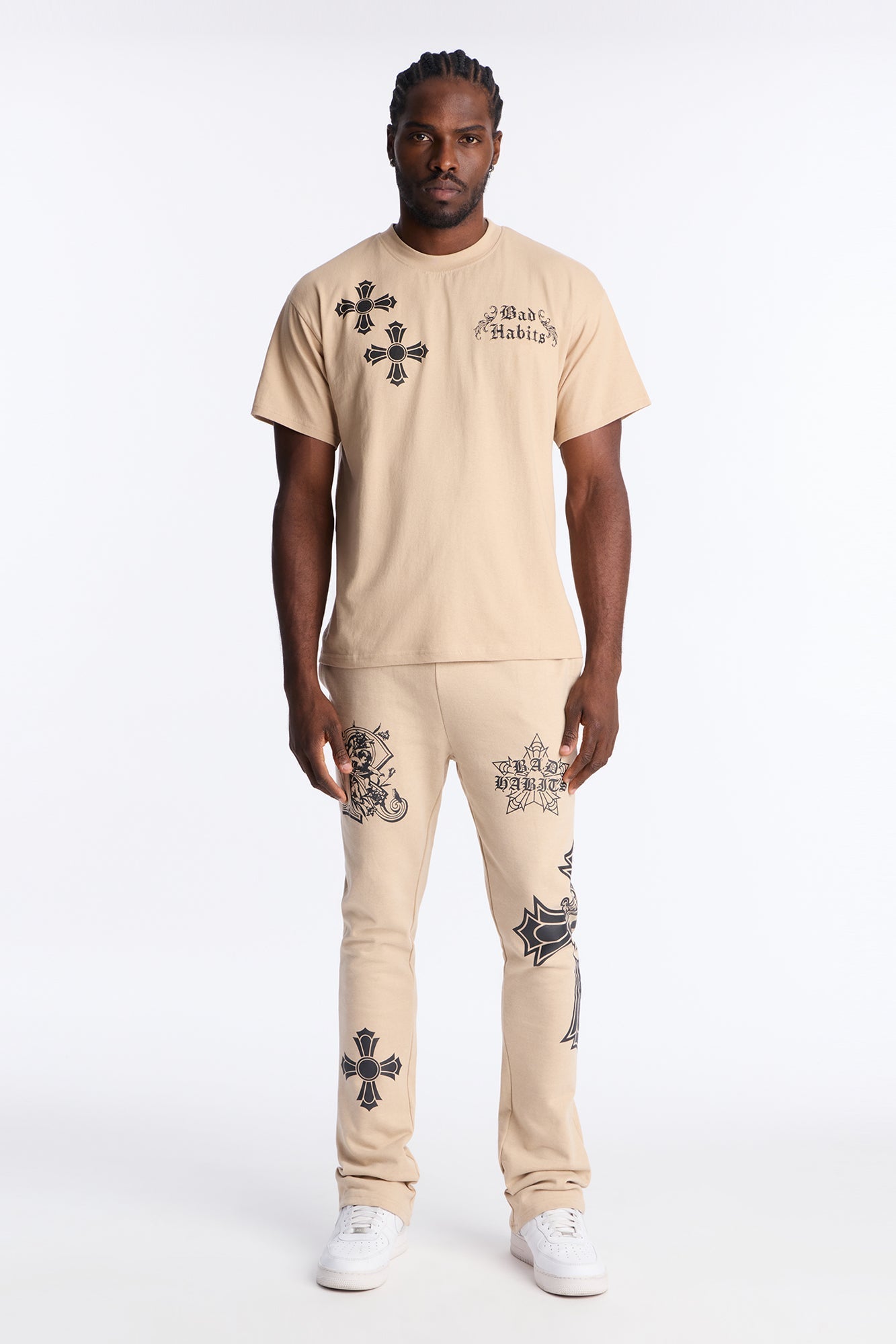 Bad Habits Not Perfect Oversized Short Sleeve Tee - Taupe Fashion Nova