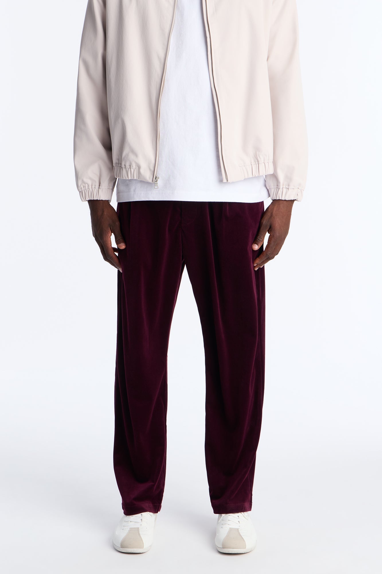Straight Lincoln Park Textured Trouser - Burgundy Fashion Nova