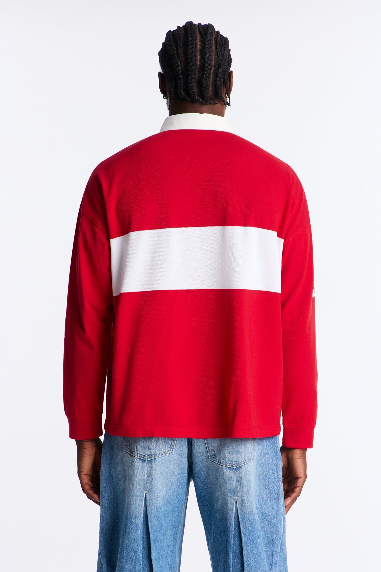 Alfa Romeo Long Sleeve Polo - Red/combo Fashion Nova