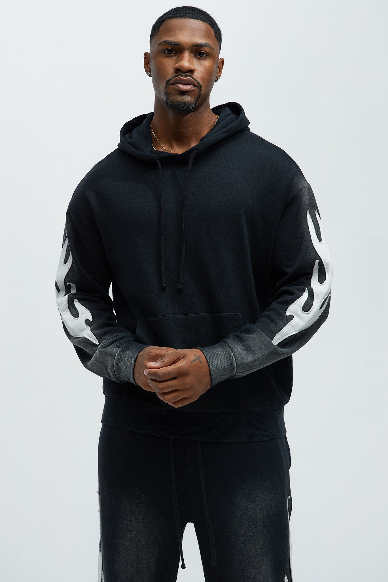 Flame Time Tyson Hoodie - Black Fashion Nova