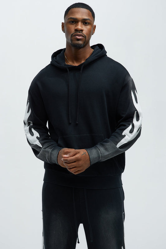 Flame Time Tyson Hoodie - Black Fashion Nova