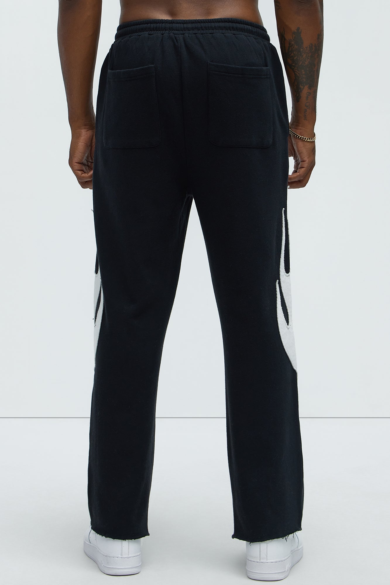 Flame Time Tyson Straight Sweatpants - Black Fashion Nova