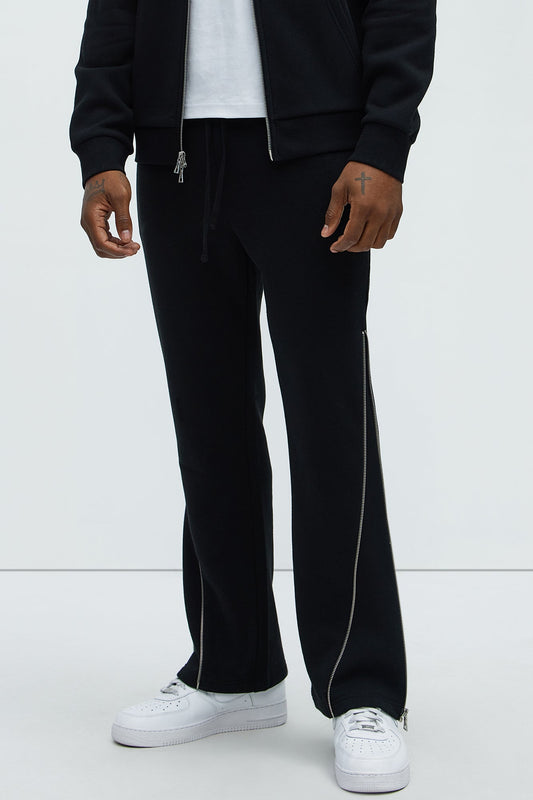 Tyson Stay Away Relaxed Flare Sweatpants - Black Fashion Nova