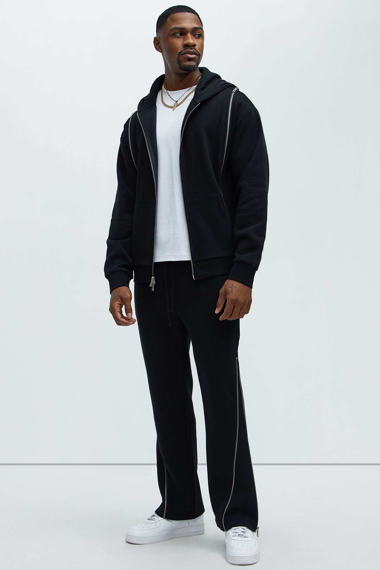 Tyson Stay Away Relaxed Flare Sweatpants - Black Fashion Nova