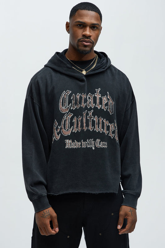 Tyson Curated Oversized Hoodie - Black Wash Fashion Nova