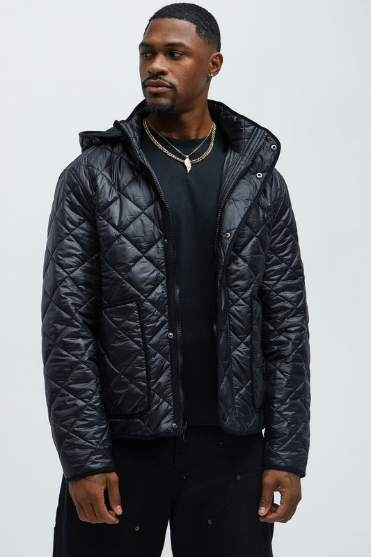 Better By Myself Quilted Jacket - Black Fashion Nova