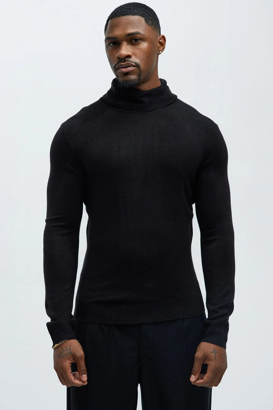 DeAngelo Turtleneck Sweater - Black Fashion Nova