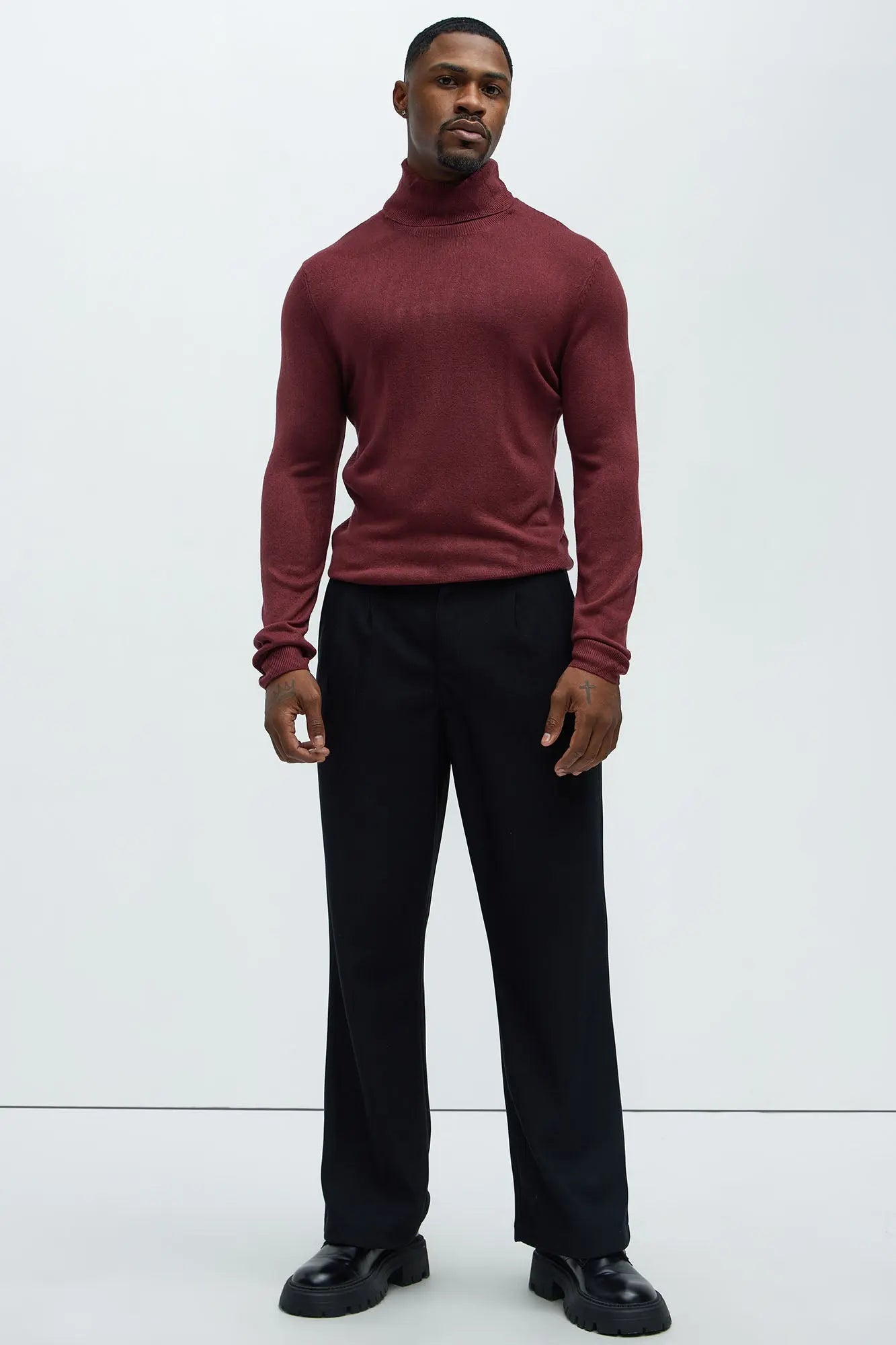 DeAngelo Turtleneck Sweater - Burgundy Fashion Nova