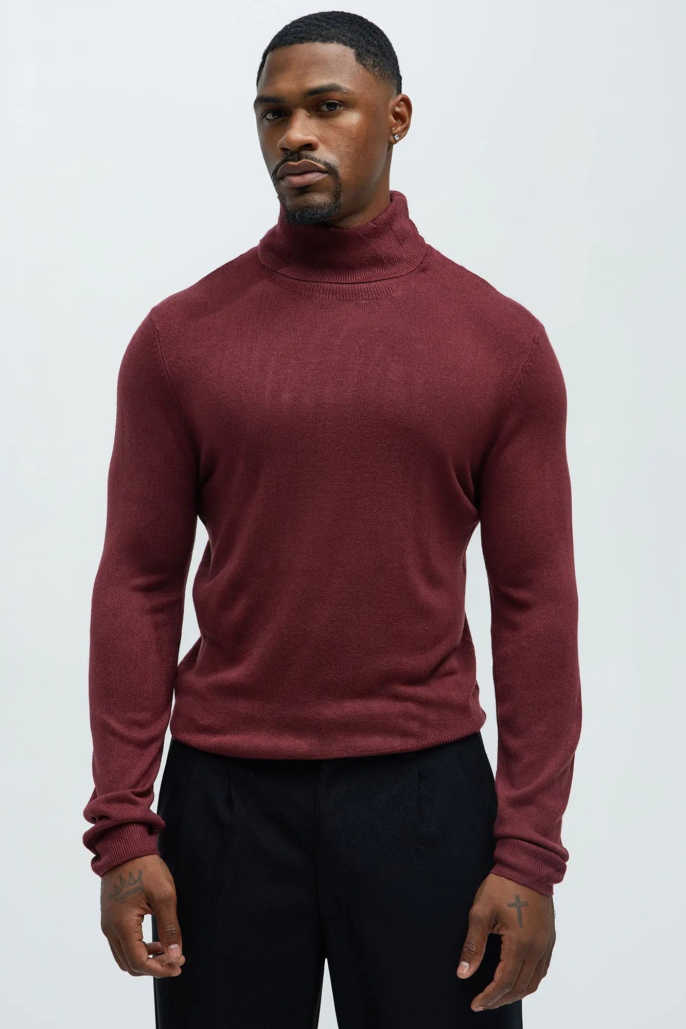 DeAngelo Turtleneck Sweater - Burgundy Fashion Nova