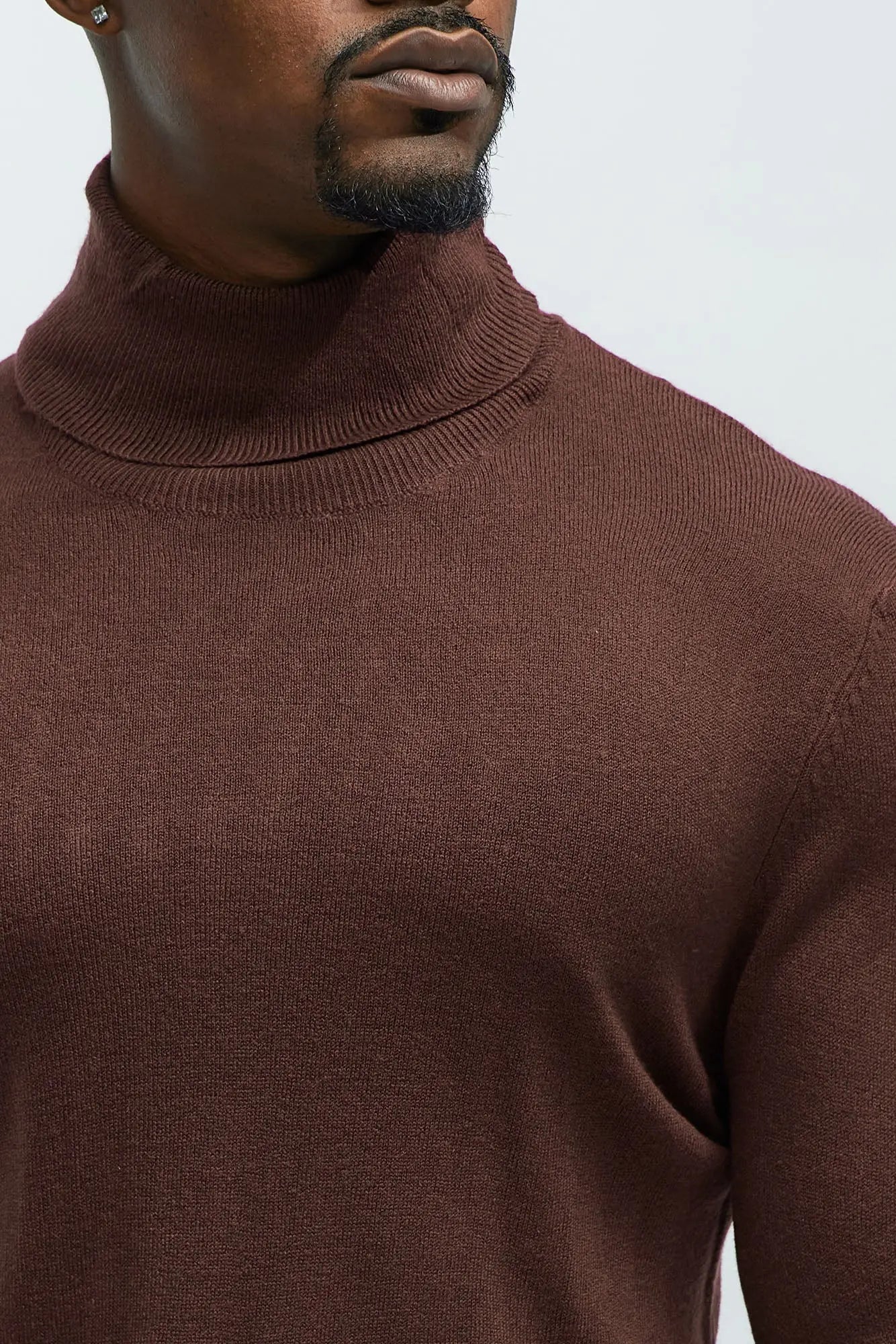 DeAngelo Turtleneck Sweater - Chocolate Fashion Nova
