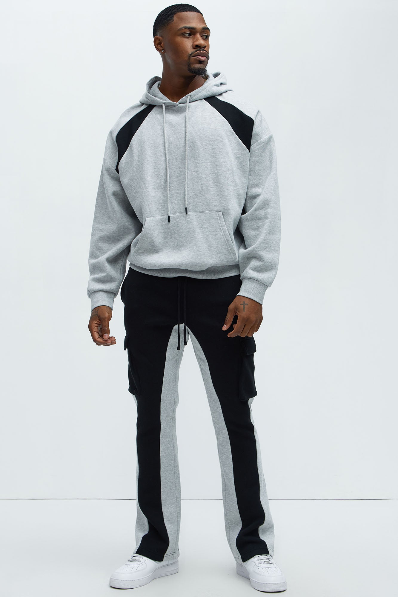 Tyson Flared Cargo Sweatpants - Black Fashion Nova