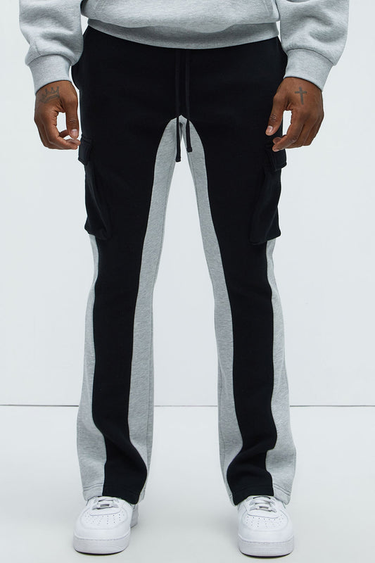 Tyson Flared Cargo Sweatpants - Black Fashion Nova