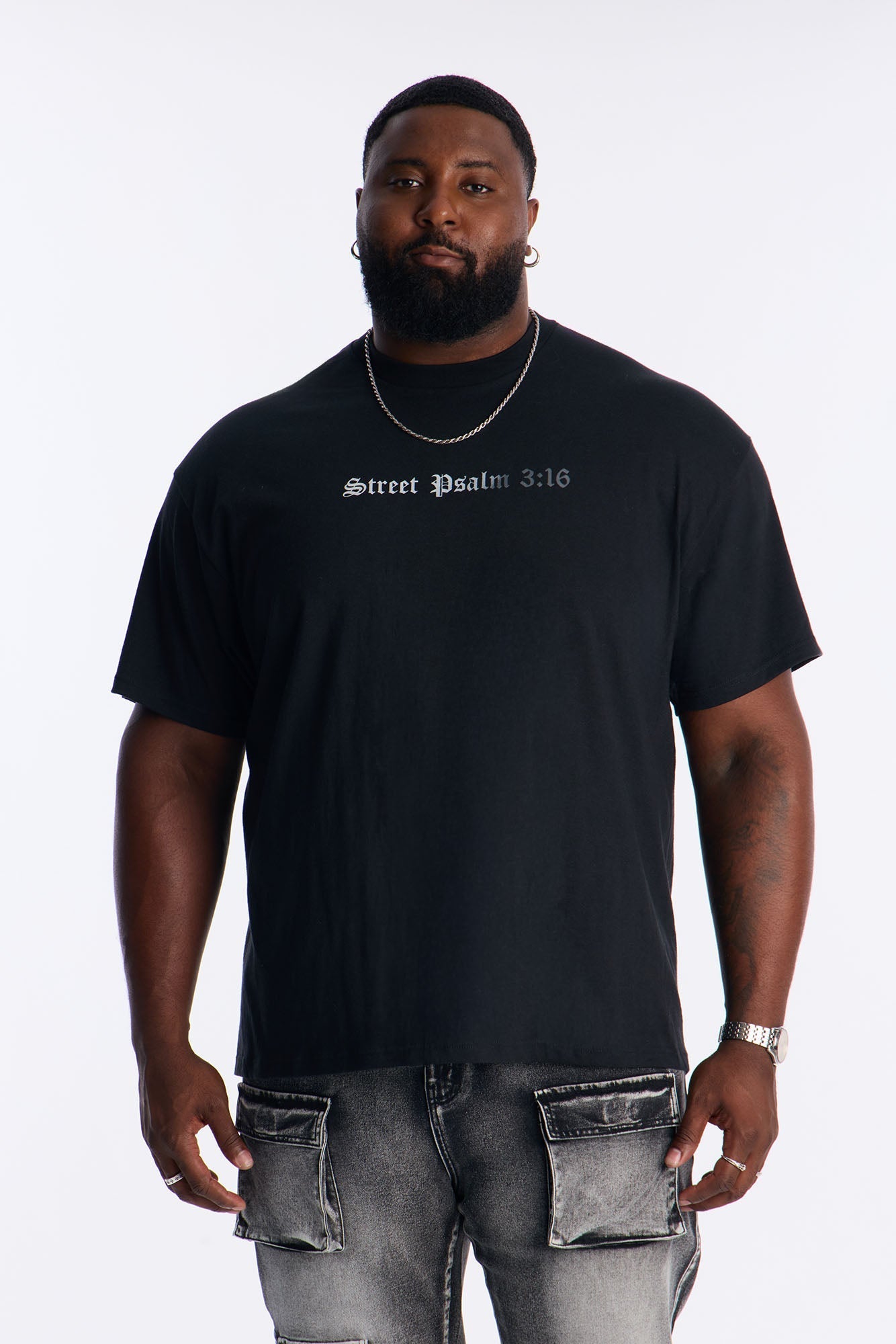 Street Psalm Amen Short Sleeve Tee - Black Fashion Nova