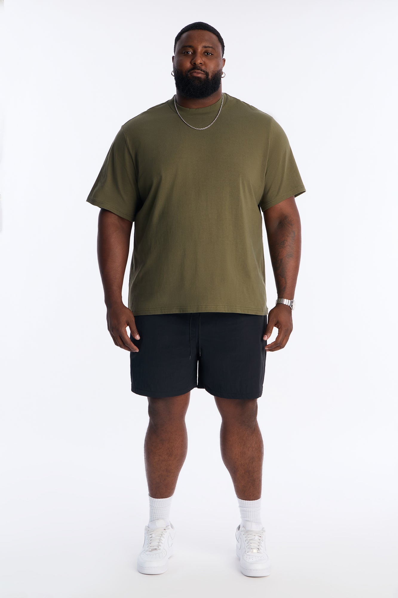 Oversized Heavyweight Tee 240GSM - Military Green Fashion Nova