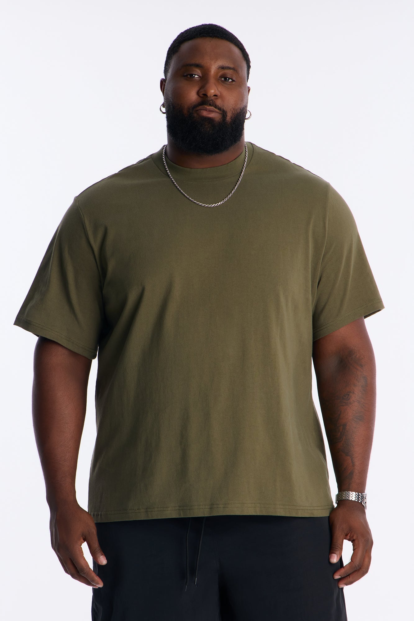 Oversized Heavyweight Tee 240GSM - Military Green Fashion Nova