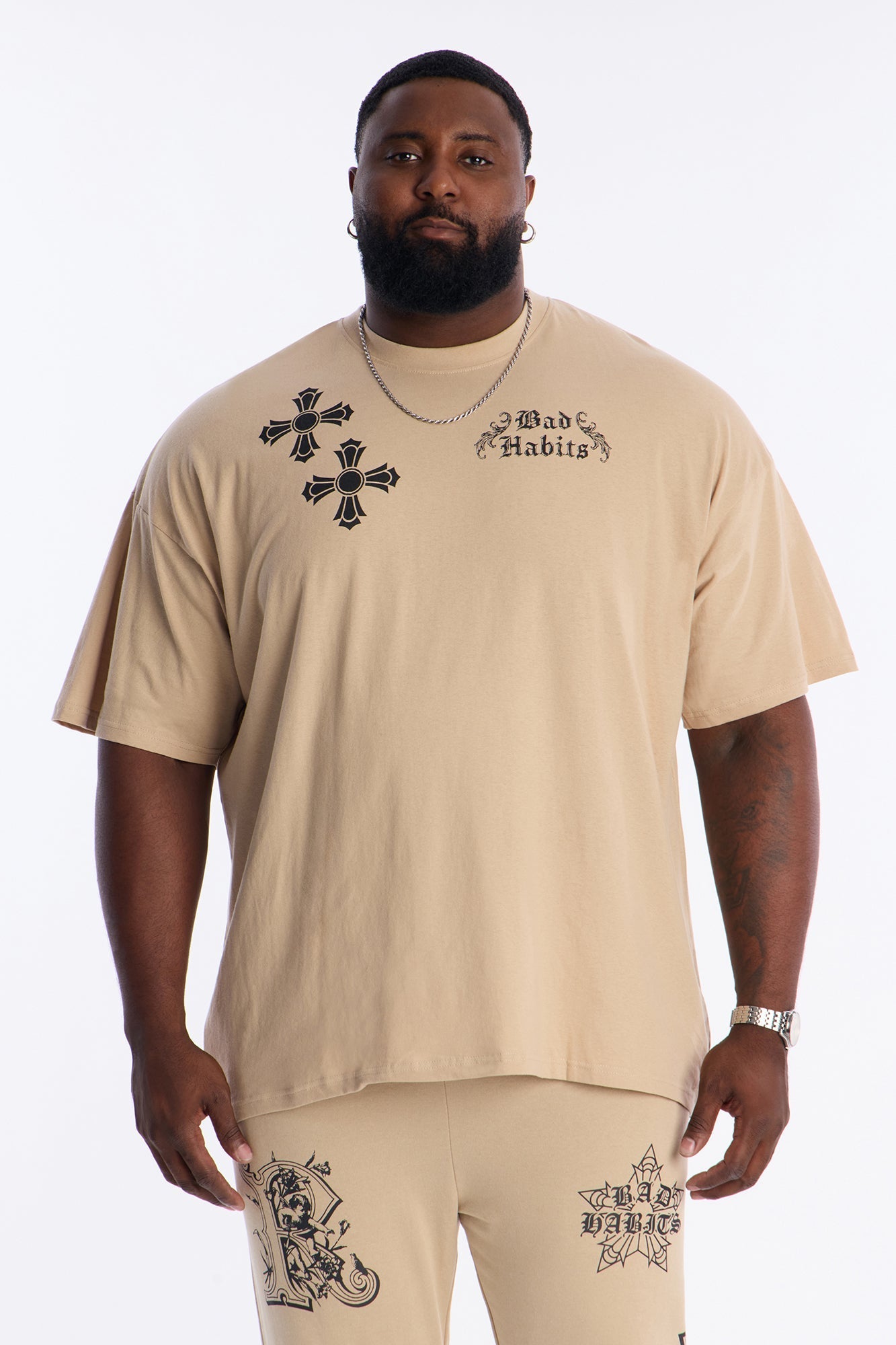 Bad Habits Not Perfect Oversized Short Sleeve Tee - Taupe Fashion Nova