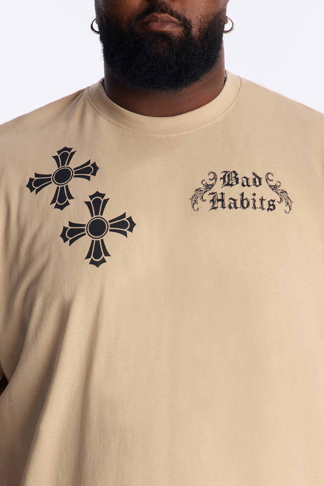 Bad Habits Not Perfect Oversized Short Sleeve Tee - Taupe Fashion Nova