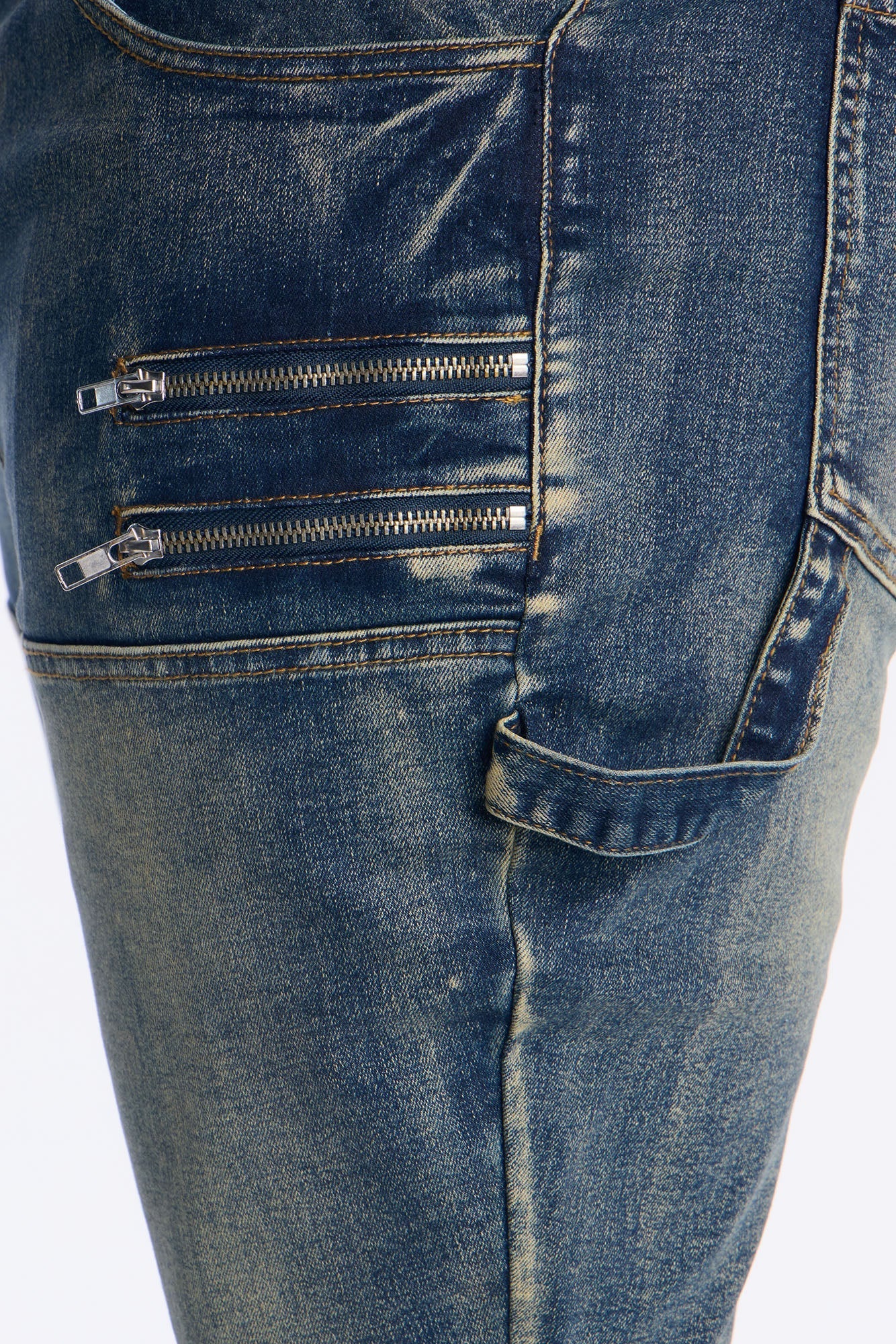 Stacked Skinny Flare Up To Me Carpenter Distressed Jean - Medium Wash Fashion Nova