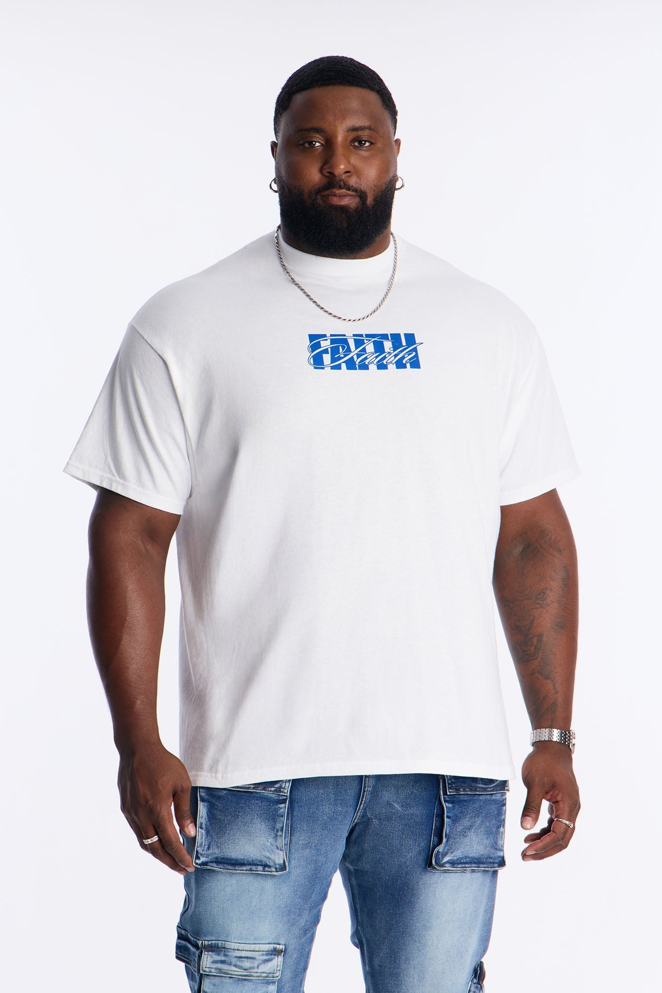 It Takes Faith To Believe Short Sleeve Tee - White Fashion Nova