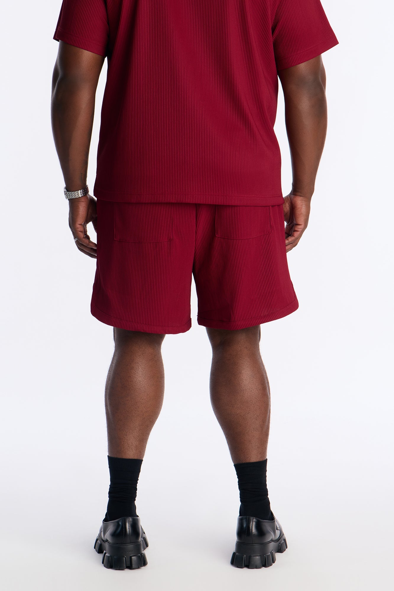Show Up Basketball Short - Burgundy Fashion Nova