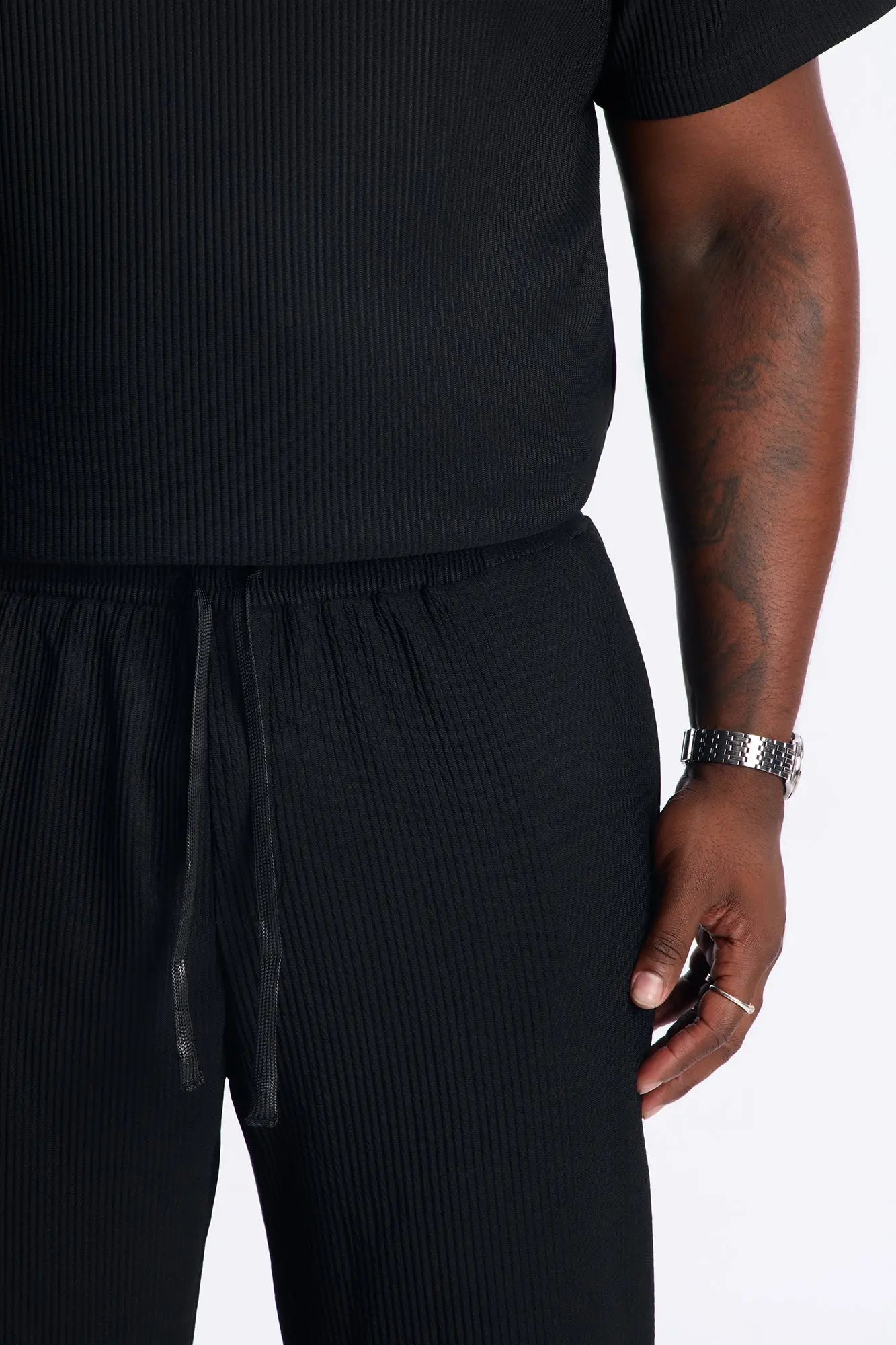 Show Up Slim Slit Pants - Black Fashion Nova