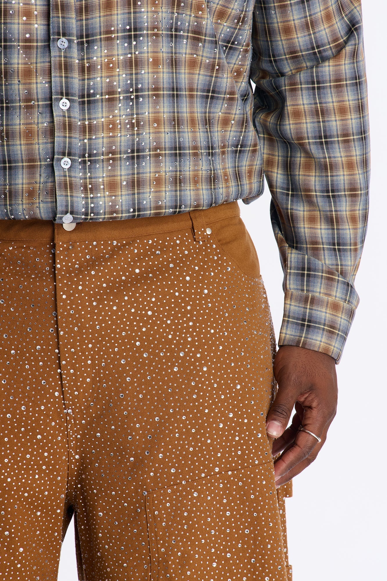 Extreme Baggy Flashing Lights Short - Tan Fashion Nova