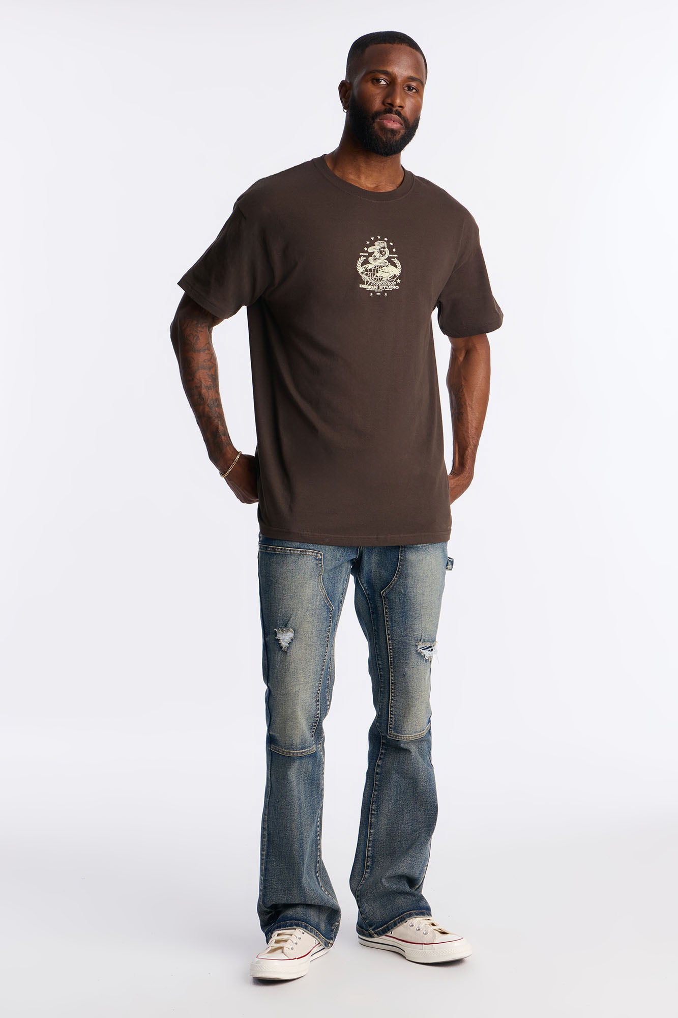 Dreamer Design Studio Short Sleeve Tee - Brown Fashion Nova