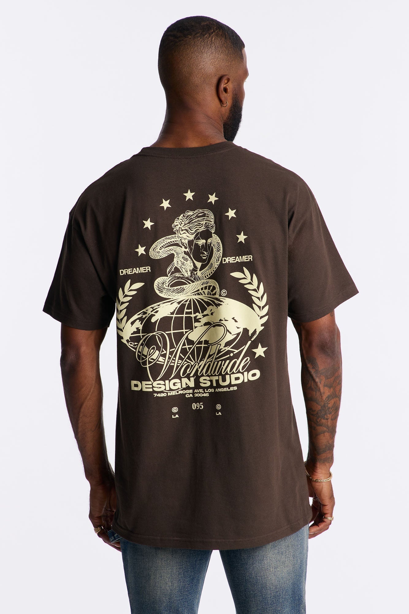 Dreamer Design Studio Short Sleeve Tee - Brown Fashion Nova