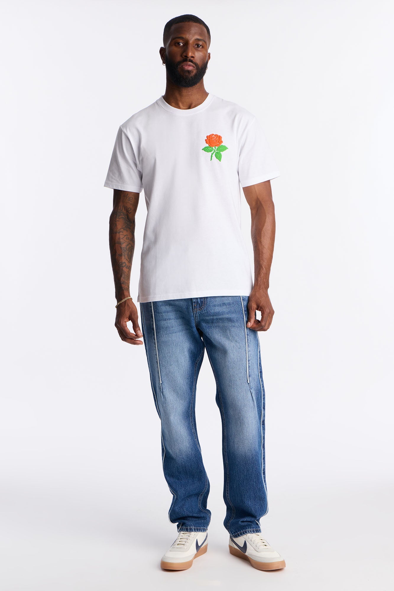 Give Me My Flowers Hustle Short Sleeve Tee - White Fashion Nova