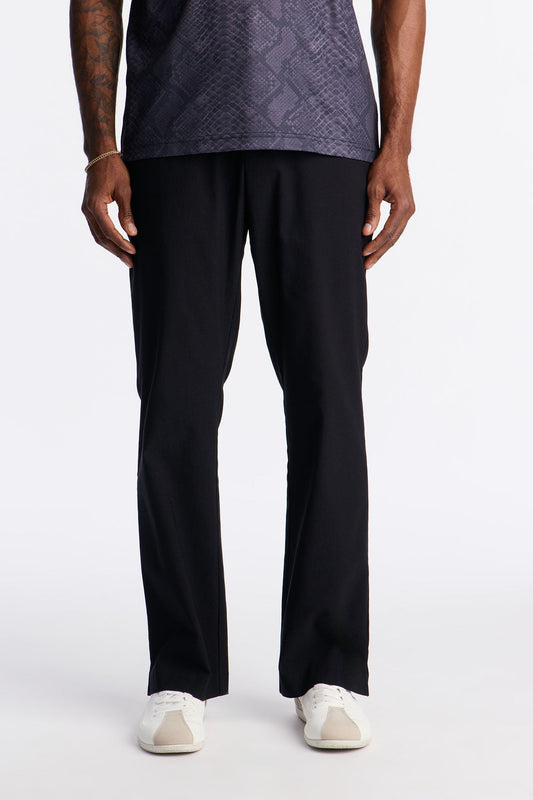 Slim Modern Gabardine Slit Flared Trouser - Black Fashion Nova