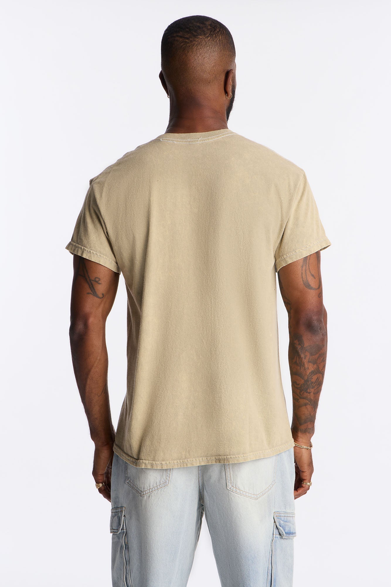 Whitney Houston Vintage Washed Short Sleeve Tee - Taupe Fashion Nova