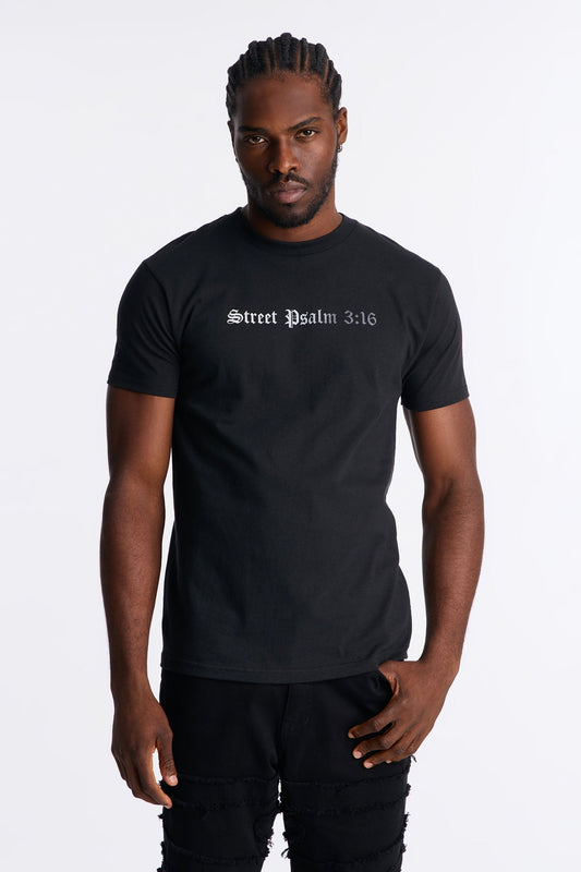 Street Psalm Amen Short Sleeve Tee - Black Fashion Nova