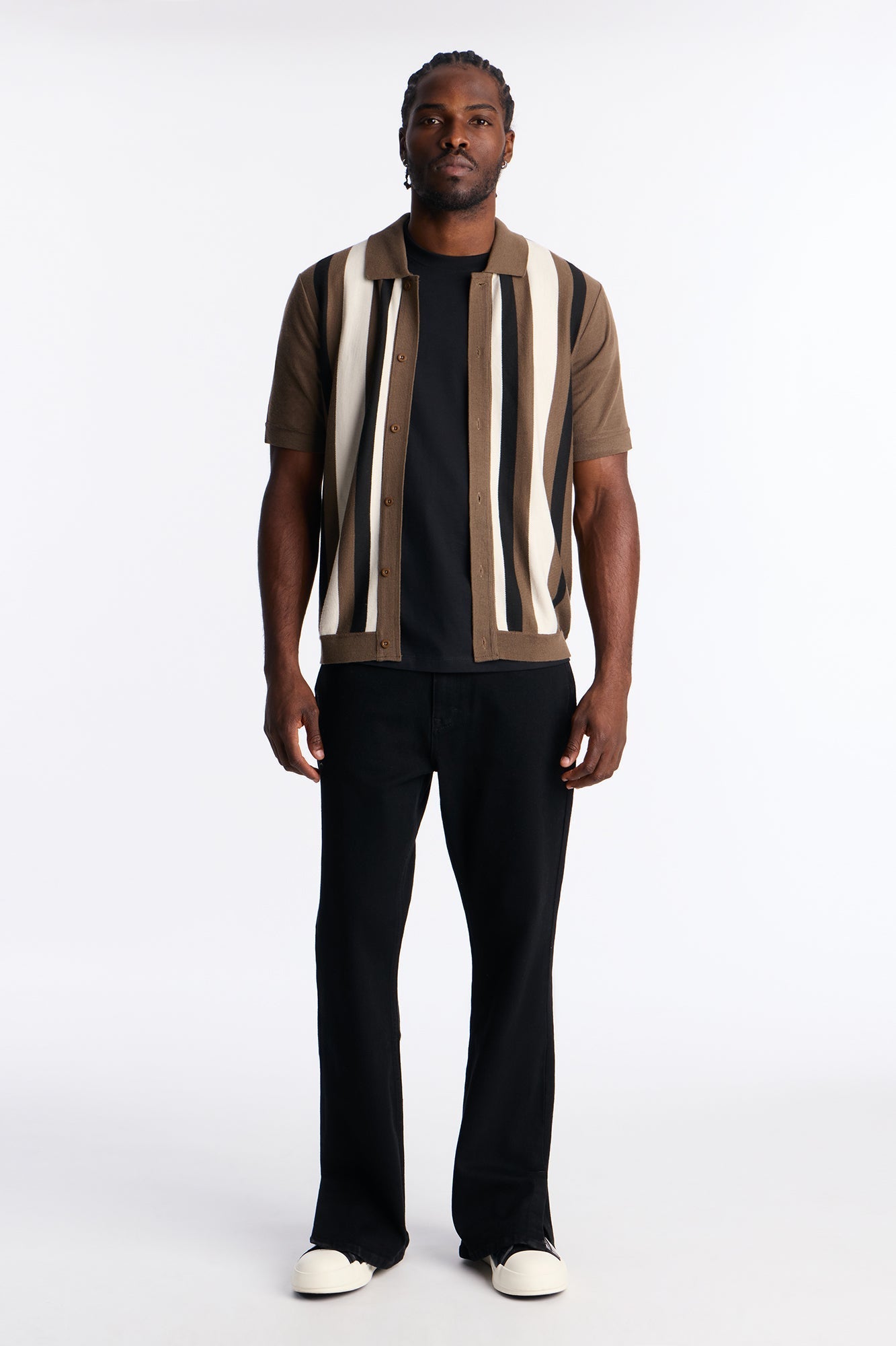 Sundown Lounge Button Up - Tan/Multi Fashion Nova