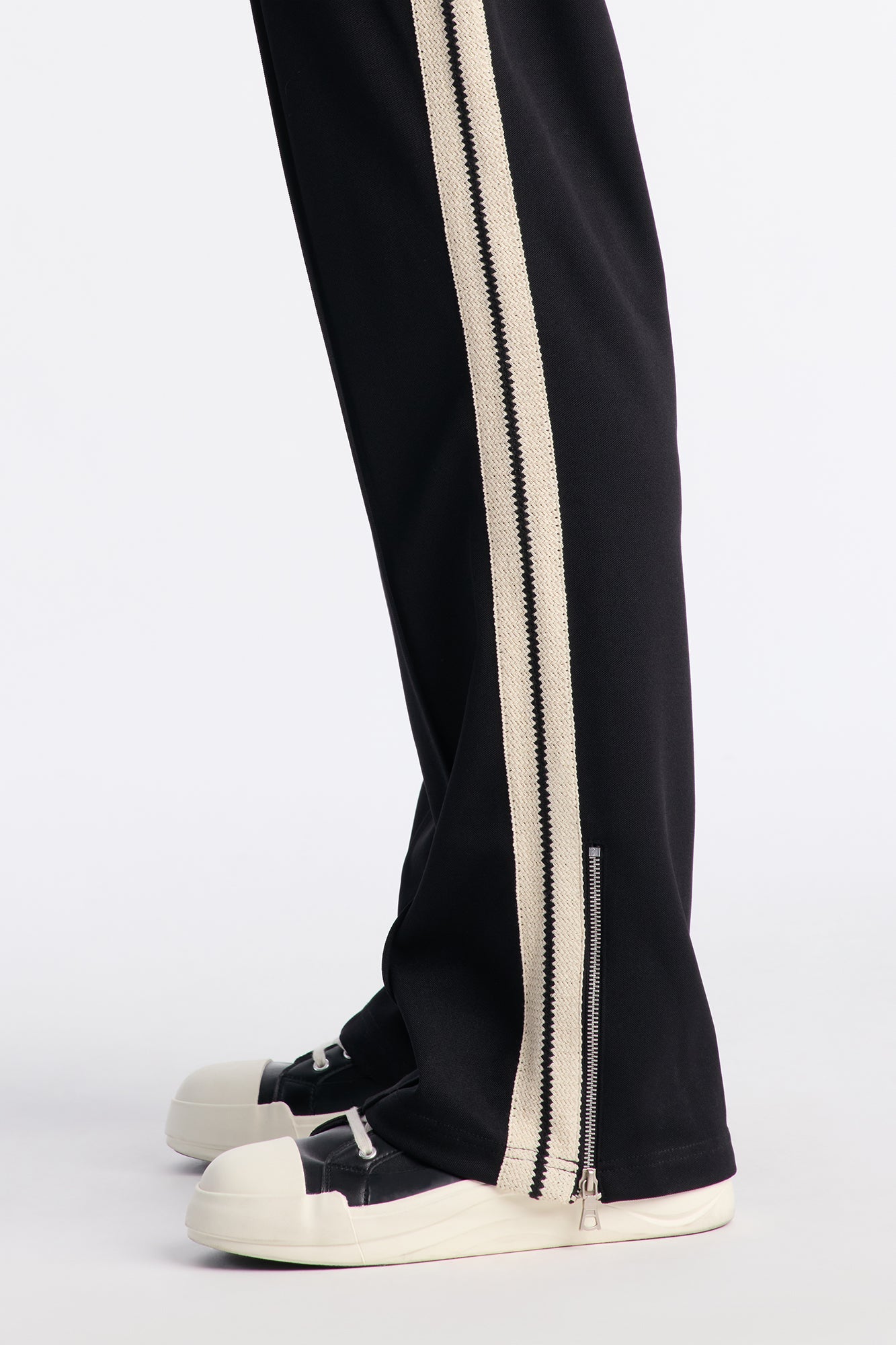 Dennis Slim Flare Track Pant - Black Fashion Nova