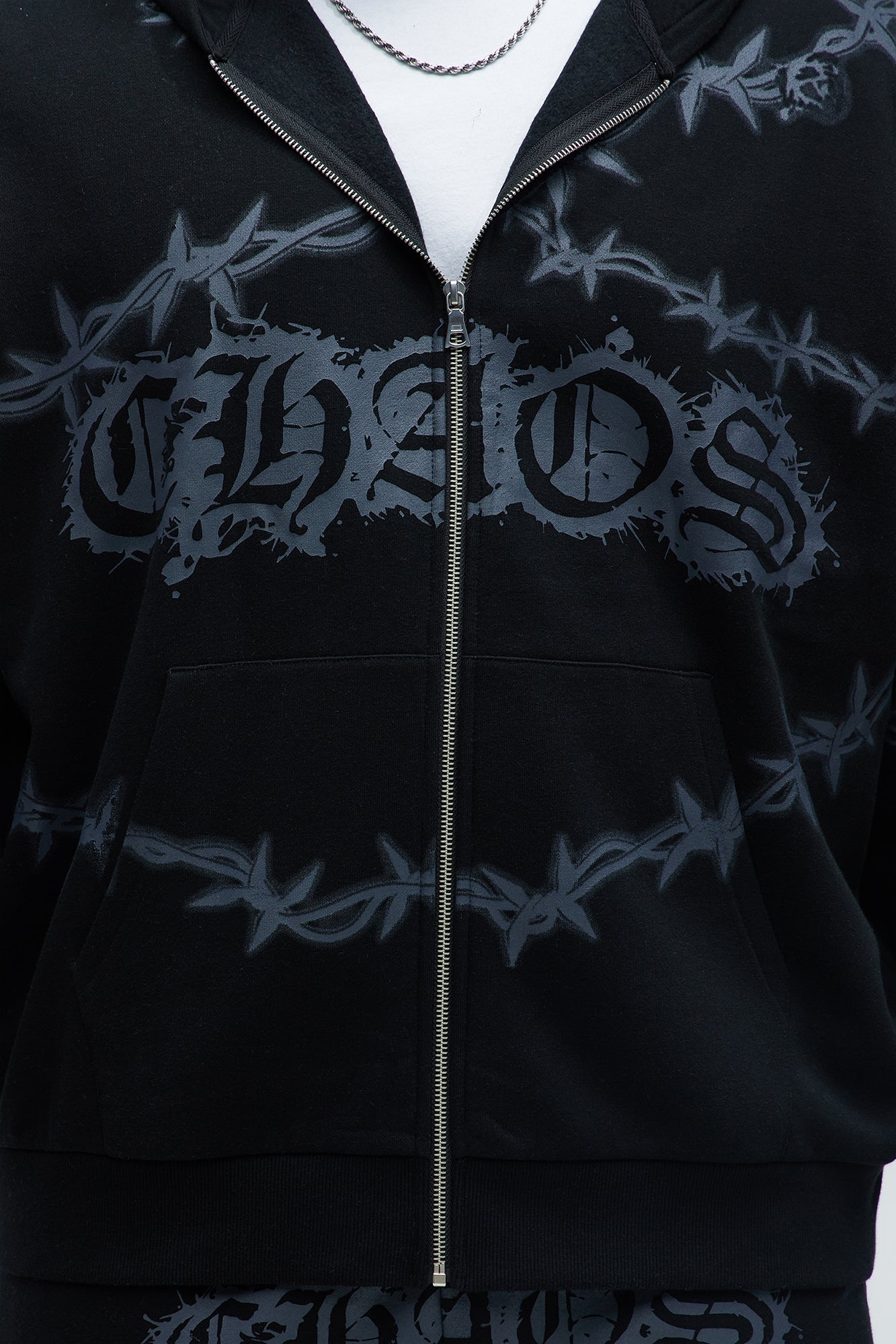 Tyson Chaos Oversized Zip Hoodie - Black Fashion Nova