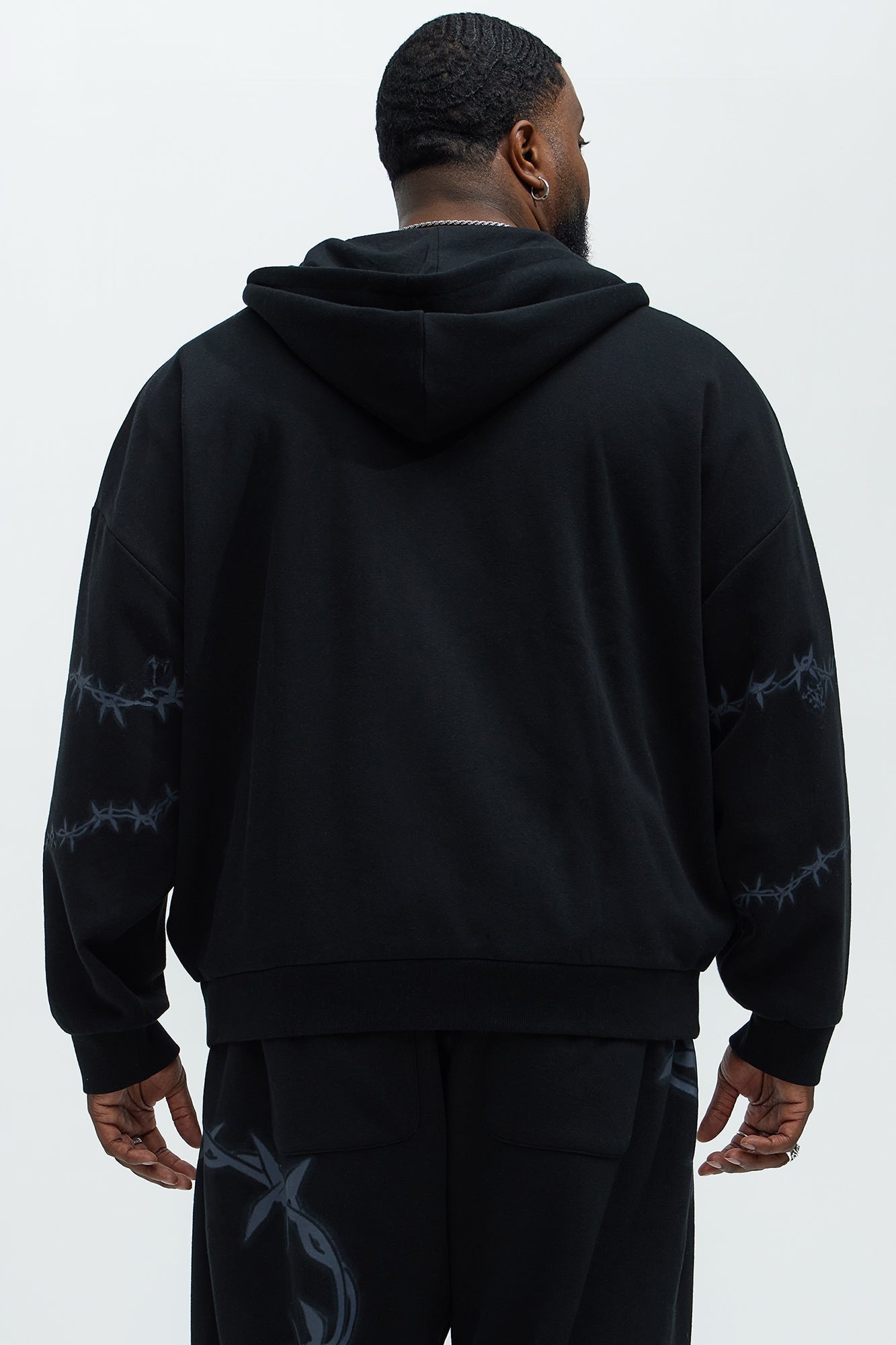 Tyson Chaos Oversized Zip Hoodie - Black Fashion Nova