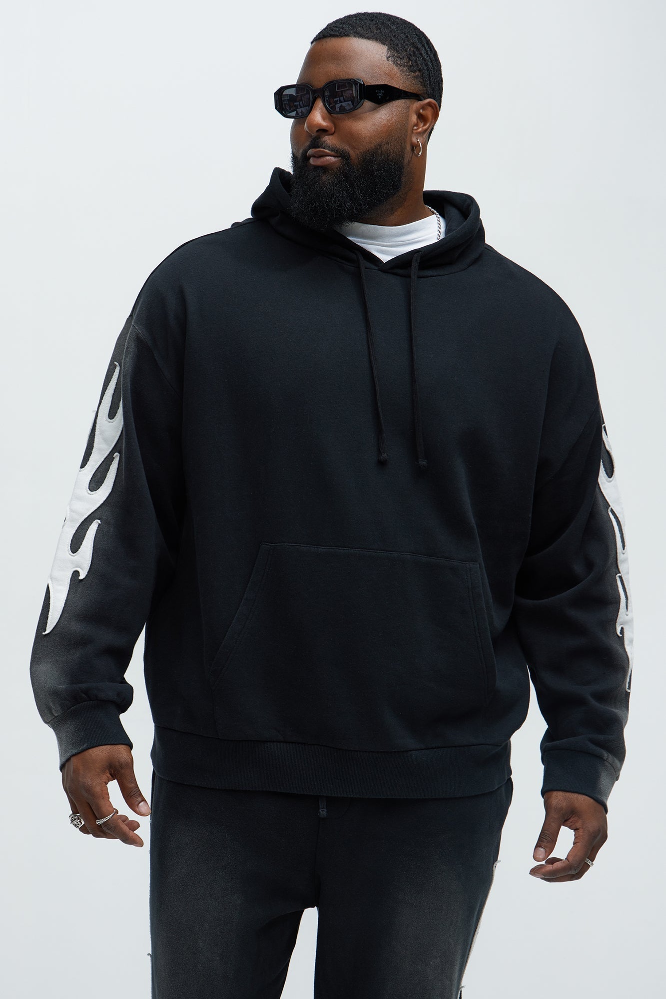 Flame Time Tyson Hoodie - Black Fashion Nova