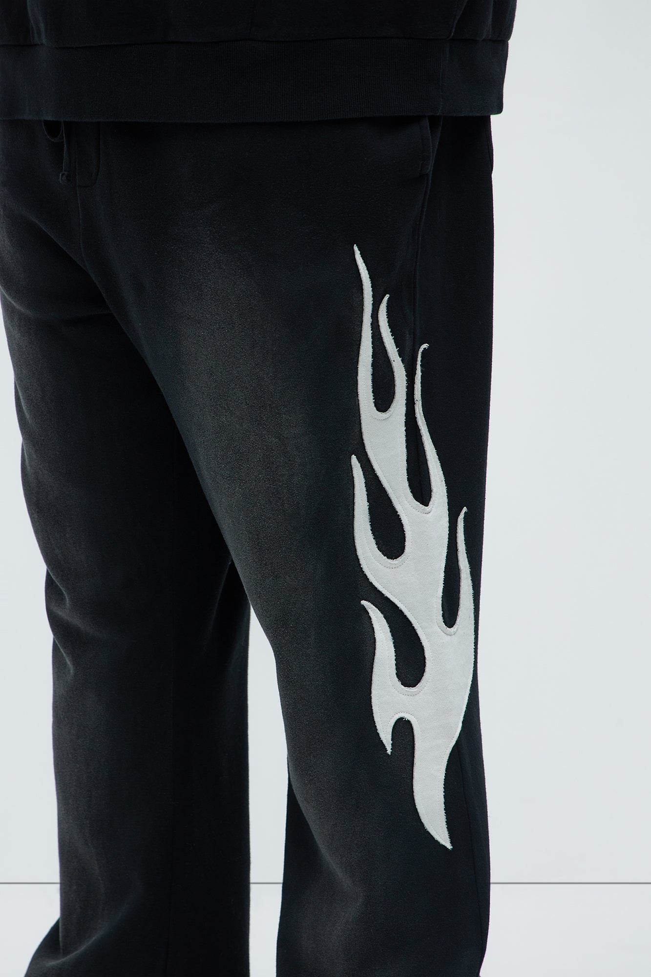 Flame Time Tyson Straight Sweatpants - Black Fashion Nova