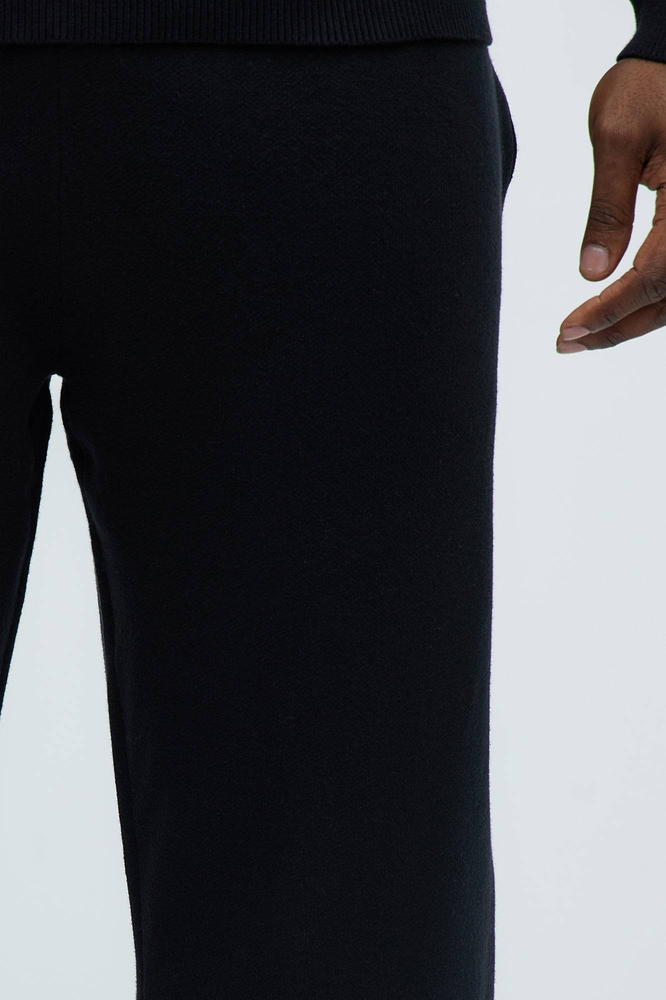 Recline Sweater Knit Sweatpants - Black Fashion Nova