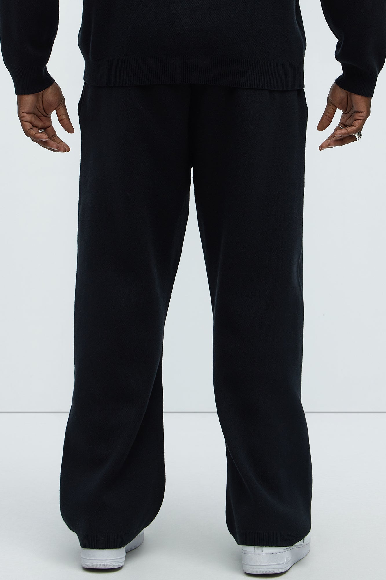 Recline Sweater Knit Sweatpants - Black Fashion Nova