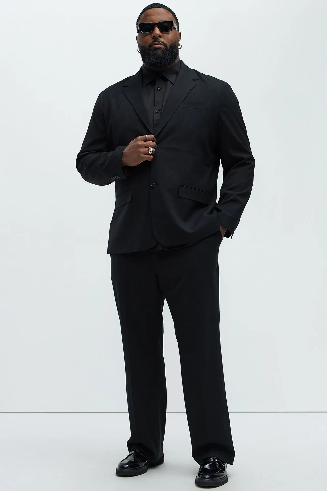 The Modern Stretch Suit Jacket - Black Fashion Nova