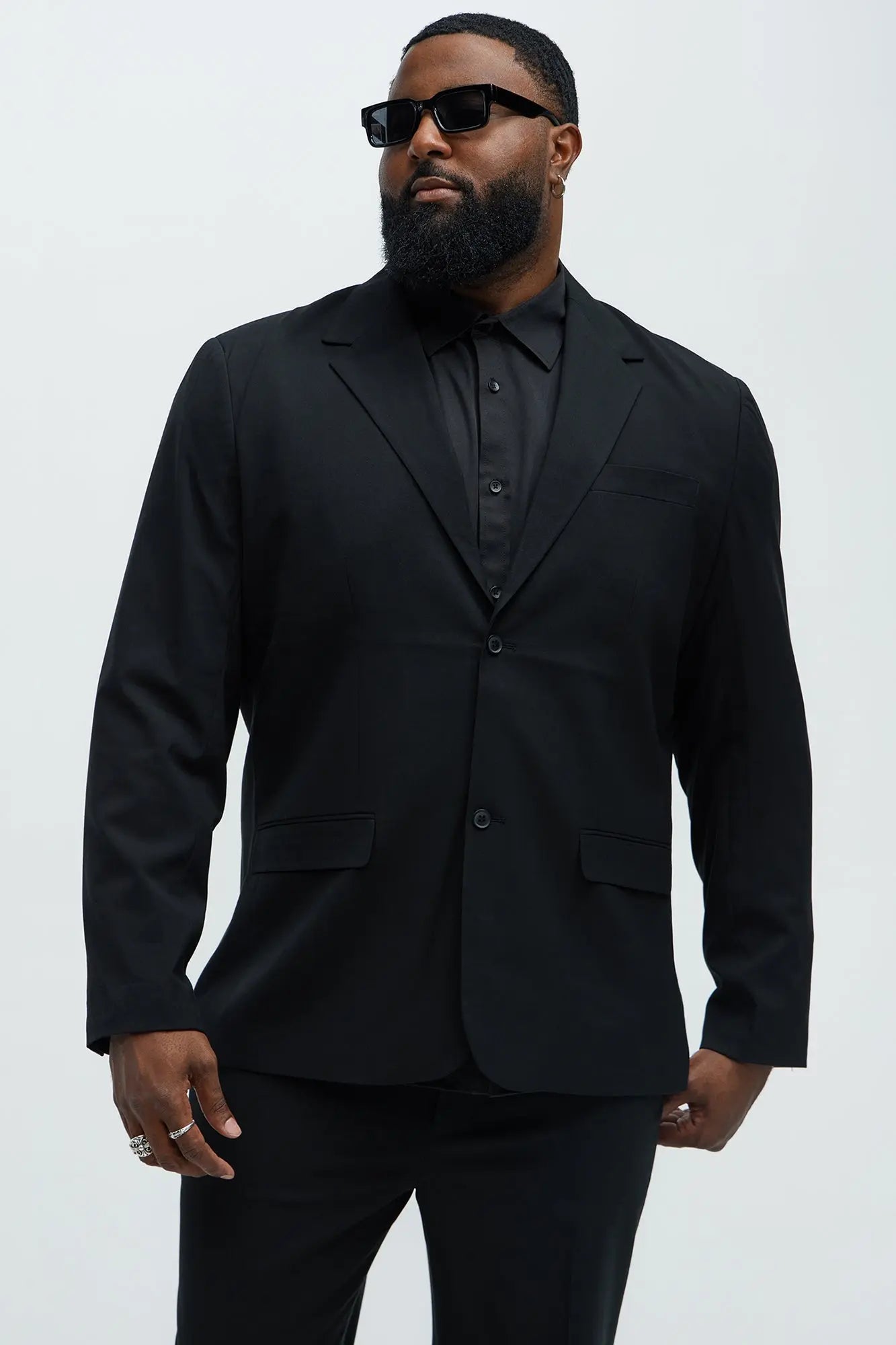 The Modern Stretch Suit Jacket - Black Fashion Nova