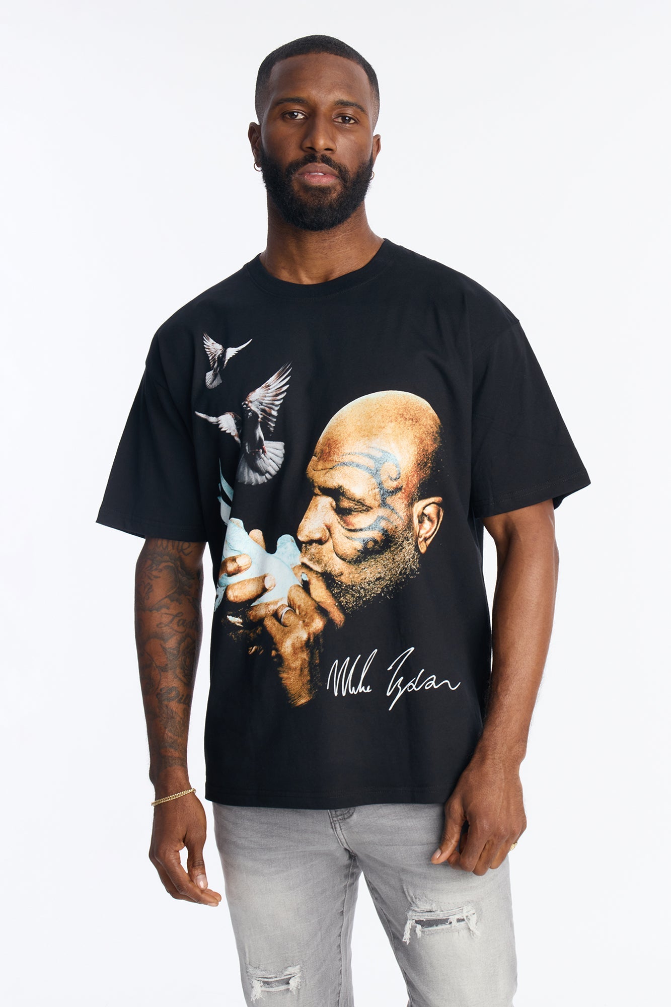 Mike Tyson Now Kiss Premium Short Sleeve Tee - Black Fashion Nova