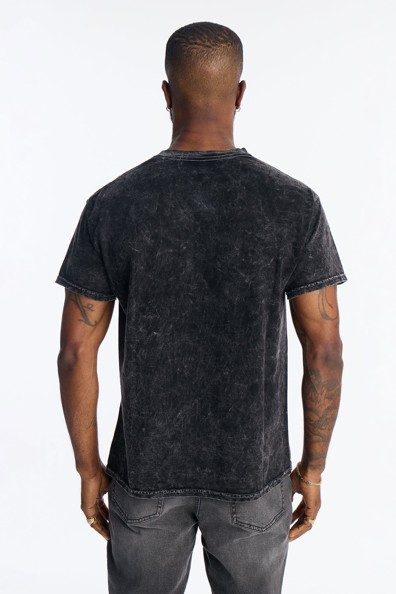 Muhammad Ali Champion Vintage Washed Short Sleeve Tee - Black Wash Fashion Nova