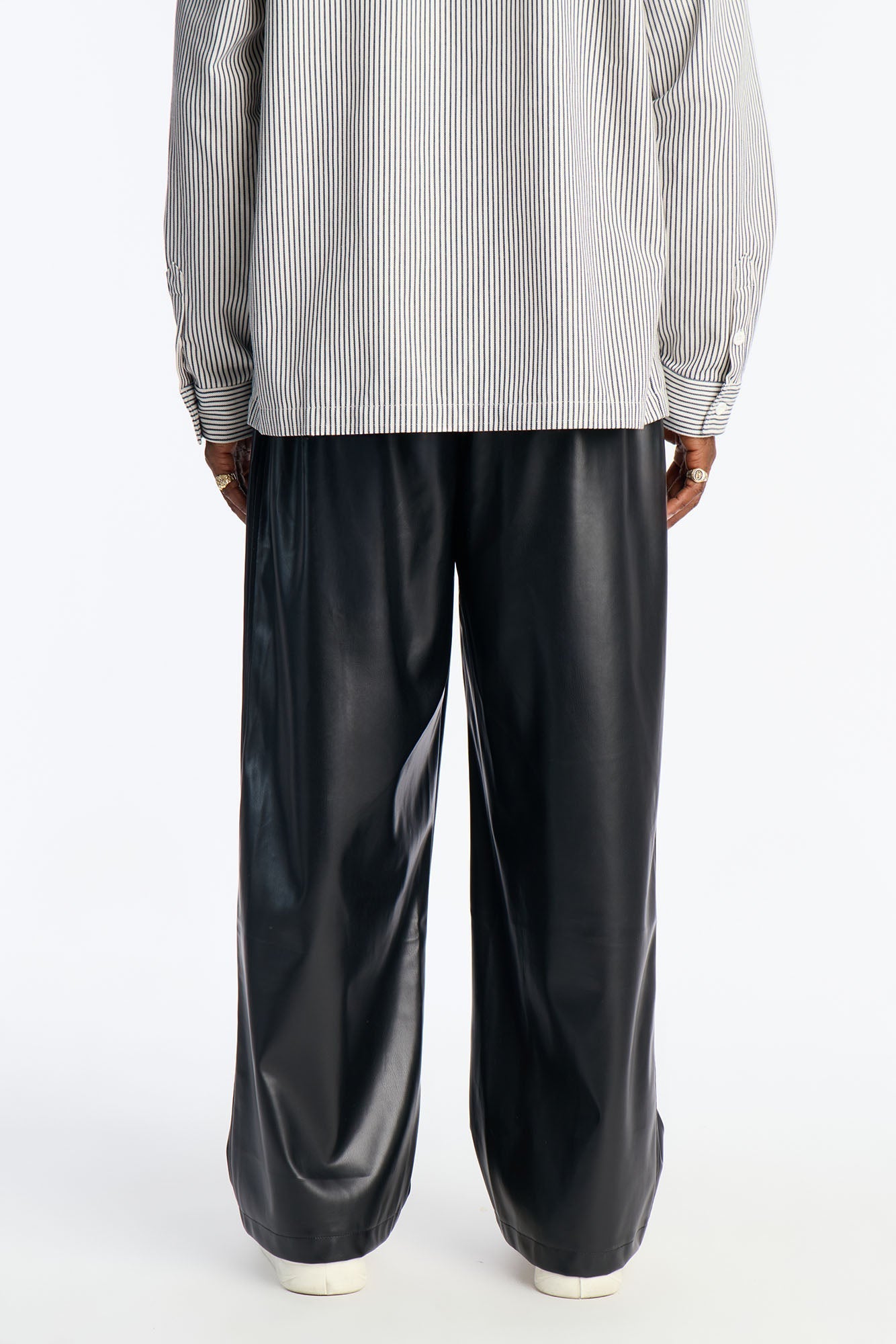Wide Leg Faux Leather Apollo Pant - Black Fashion Nova